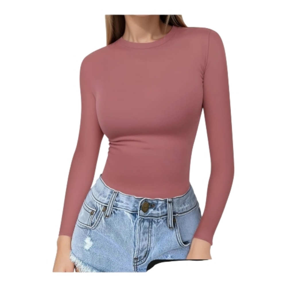 Mangopop. Women's Long Sleeve Pink Top. Size Medium. NWT.
